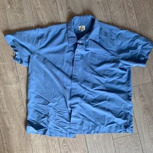 Solitude Blue Short Sleeve Button Down